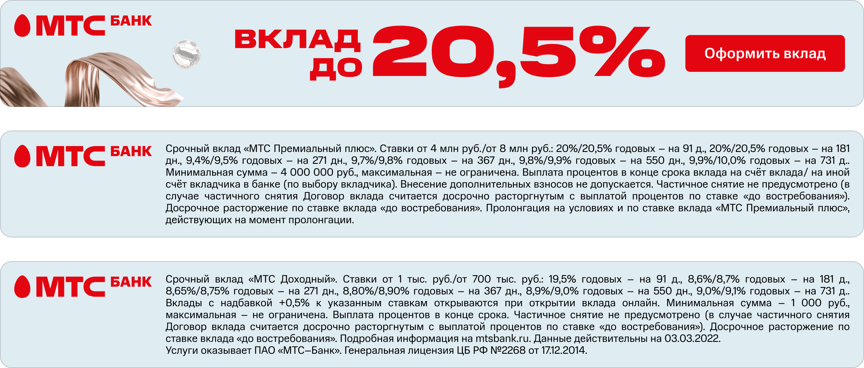 Баннеры для МТС Банка | Кейсы | TOLKUNOV